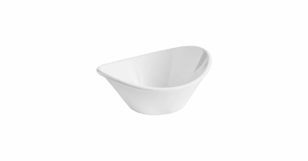 China Bowls |  13 Oz. Bright White Oval Porcelain Coupe Bowl – 24/Case