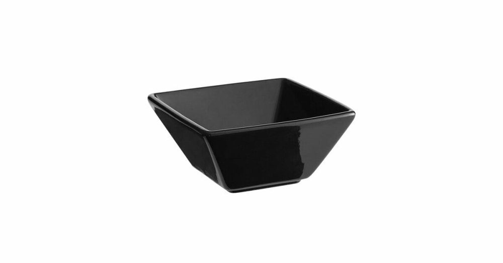 China Bowls |  18 Oz. Matte Black Square Stoneware Bowl – 24/Case