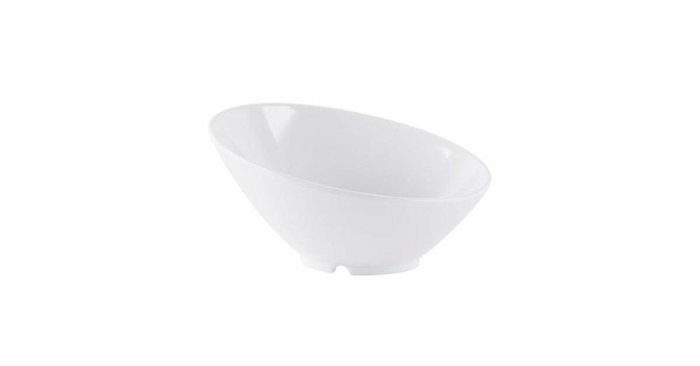 China Bowls |  20 Oz. Bright White Slanted Porcelain Bowl – 12/Case