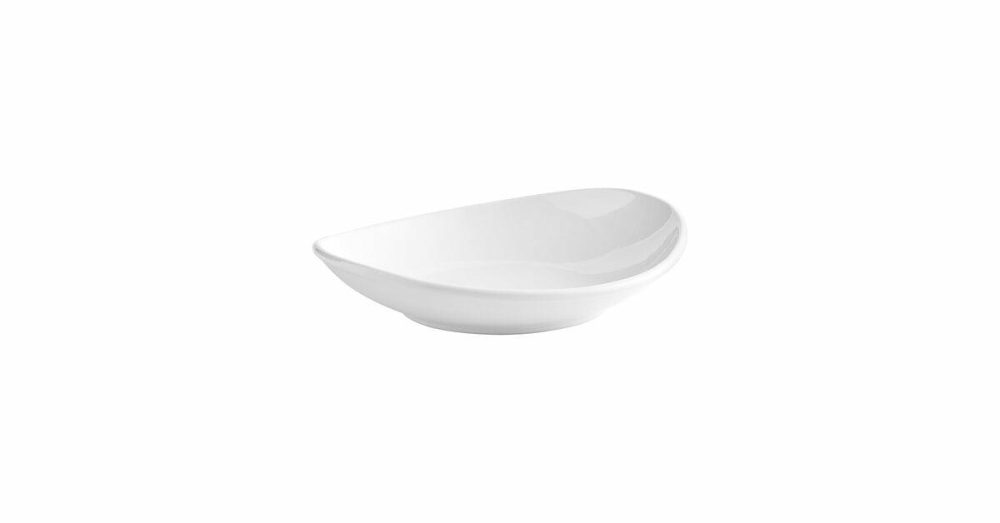 China Bowls |  28 Oz. Bright White Oval Porcelain Coupe Bowl – 12/Case