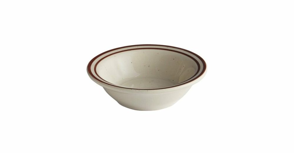 China Bowls |  4 Oz. Brown Speckle Narrow Rim Stoneware Fruit / Monkey Dish – 36/Case