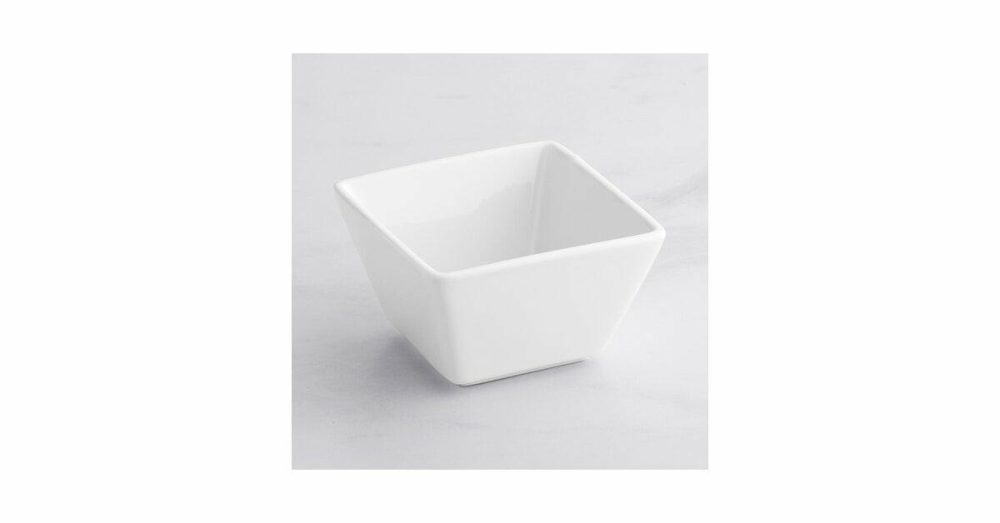 China Bowls |  6 Oz. Square Bright White Porcelain Bouillon – 36/Case