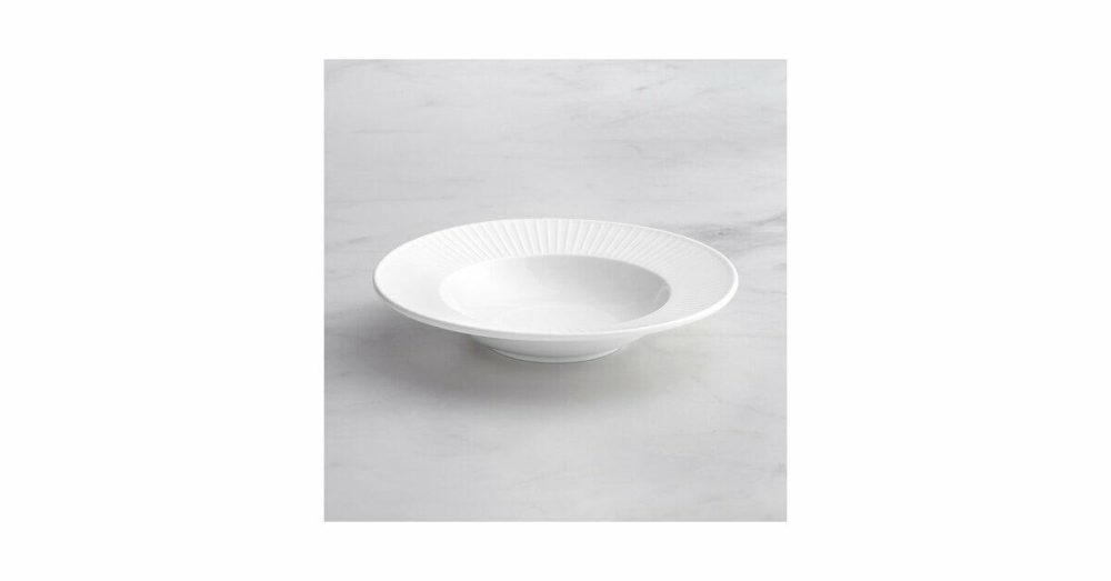 China Bowls |  Cordelia 10 Oz. Bright White Embossed Wide Rim Porcelain Bowl – 12/Case