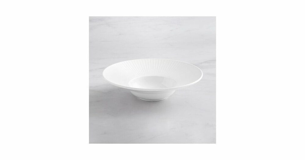 China Bowls |  Cordelia 8 Oz. Bright White Embossed Wide Rim Porcelain Gourmet Bowl – 12/Case