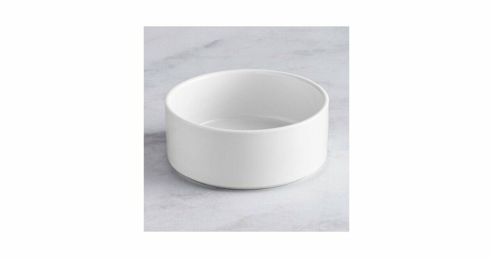 China Bowls |  Lore 12 Oz. Bright White Raised Rim Porcelain Bowl – 12/Case