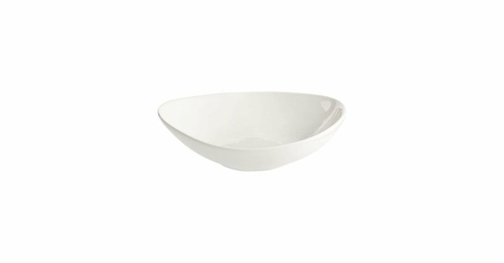 China Bowls |  Nova 24 Oz. Cream White Asymmetric Bowl – 6/Pack