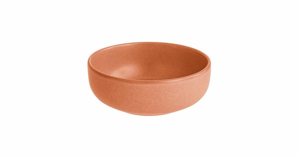 China Bowls |  Pangea 10 Oz. Terra Cotta Matte Porcelain Nappie Bowl – 24/Case