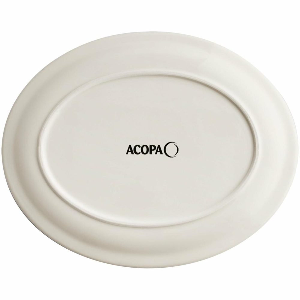 China Platters And Trays |  13" X 10" Bright White Oval Coupe Stoneware Platter – 12/Case