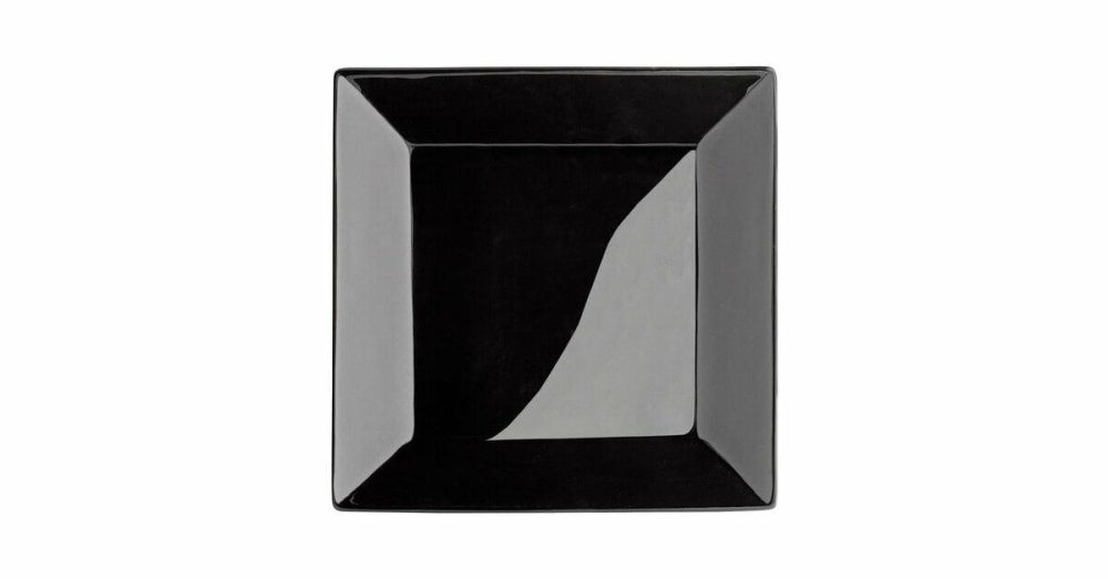 China Platters And Trays |  13" X 7 1/4" Glossy Black Rectangular Stoneware Platter – 12/Case