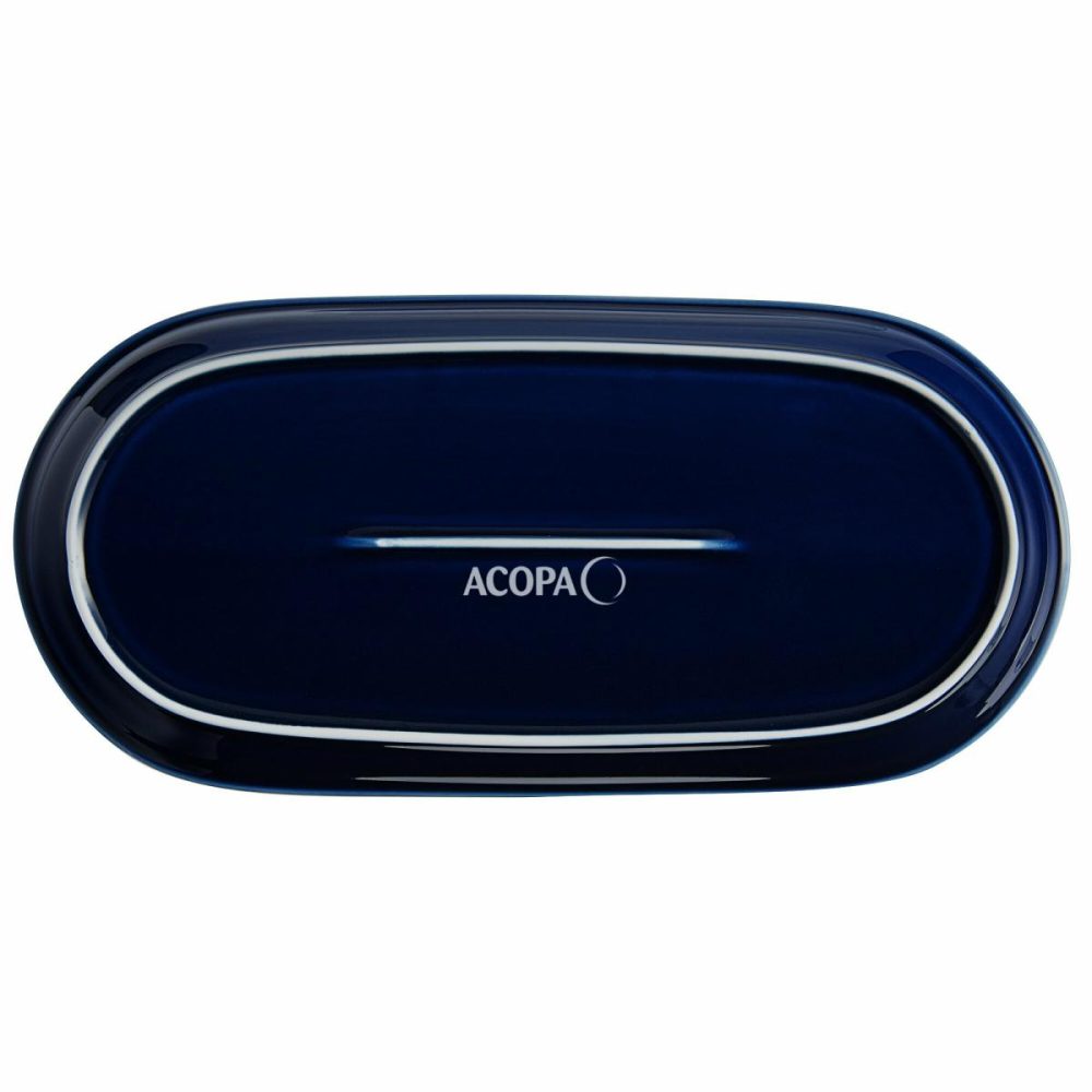 China Platters And Trays |  Capri 11 1/2" X 8 3/4" Deep Sea Cobalt Oval Stoneware Coupe Platter – 12/Case