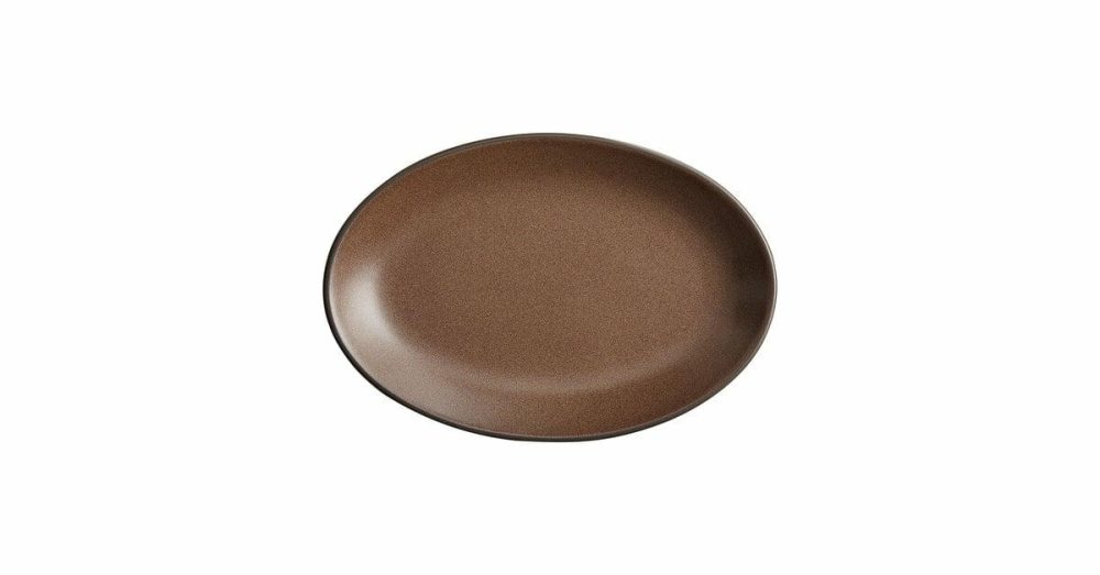 China Platters And Trays |  Capri 9 3/4" X 7" Coral Reef Oval Stoneware Coupe Platter – 12/Case