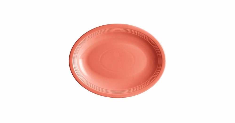 China Platters And Trays |  Pangea 13" X 6 1/2" Terra Cotta Matte Rectangular Porcelain Platter – 6/Case