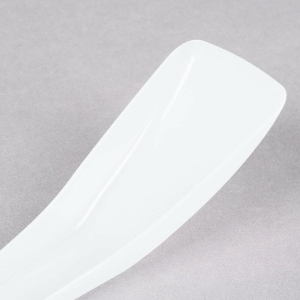 Disposable Chinese / Asian Spoons |  Tiny Temptations 6505-Wh 5" Tiny Tensils Disposable White Plastic Spoon – 200/Case