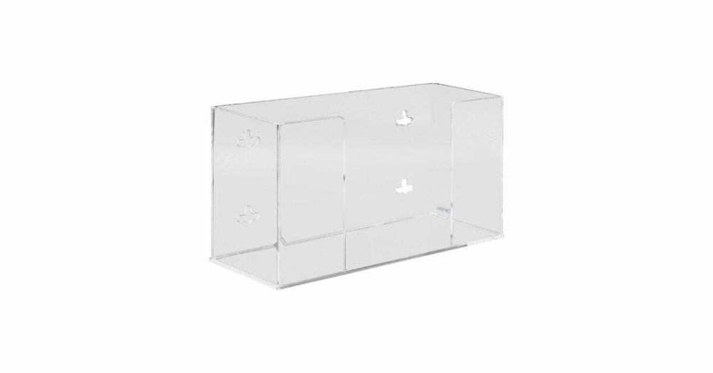 Disposable Glove Dispensers |  10 5/16" X 3 13/16" X 5 5/16" Clear Acrylic Single Glove Dispenser