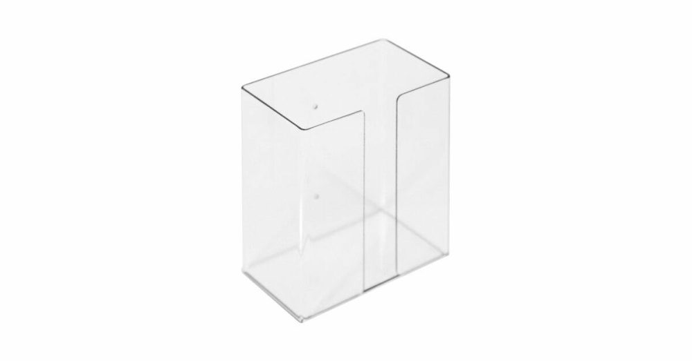 Disposable Glove Dispensers |  22152 7" X 4" X 8" Clear Wall-Mount Face Mask Dispenser