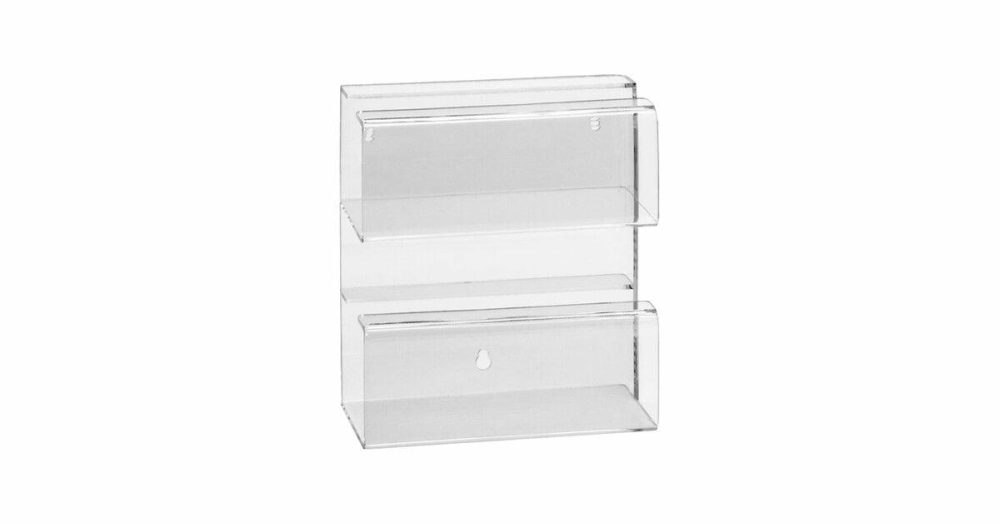 Disposable Glove Dispensers |  Acrylic 2-Box Top Dispensing Wall Mount Disposable Glove Dispenser