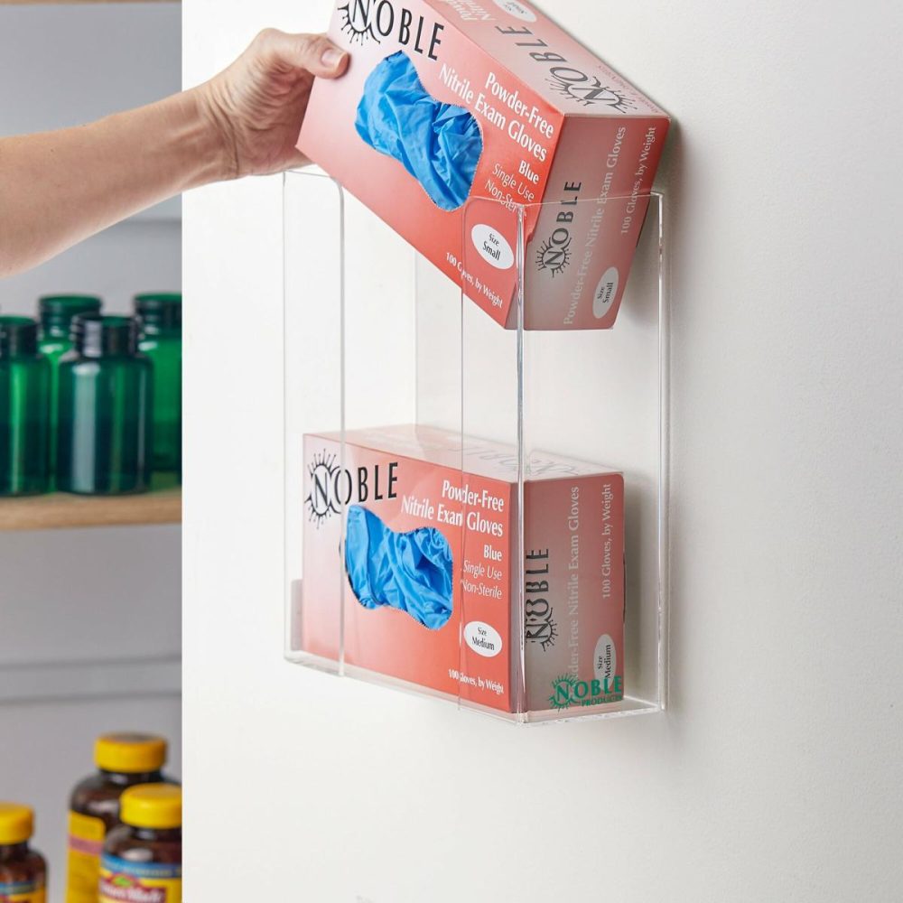 Disposable Glove Dispensers |  Double Box Acrylic Wall-Mount Glove Dispenser