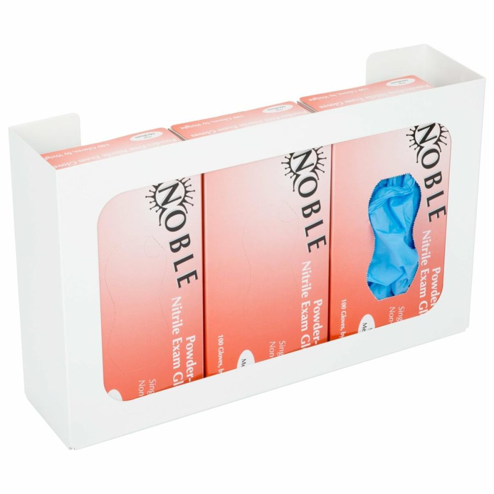 Disposable Glove Dispensers |  G0804 White 3 Box Disposable Glove Dispenser