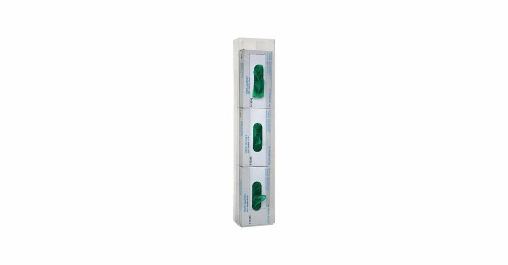 Disposable Glove Dispensers |  Pteg Vertical 3-Box Wall Mount Disposable Glove Dispenser