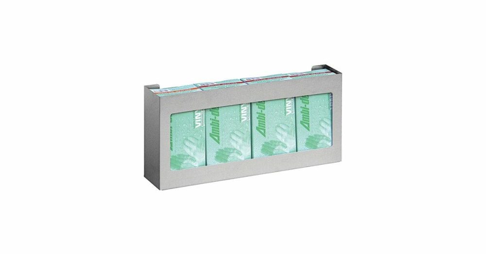 Disposable Glove Dispensers |  Stainless Steel 4-Box Disposable Glove Dispenser