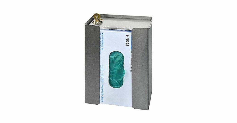 Disposable Glove Dispensers |  Stainless Steel Disposable Glove Dispenser With Key Lock