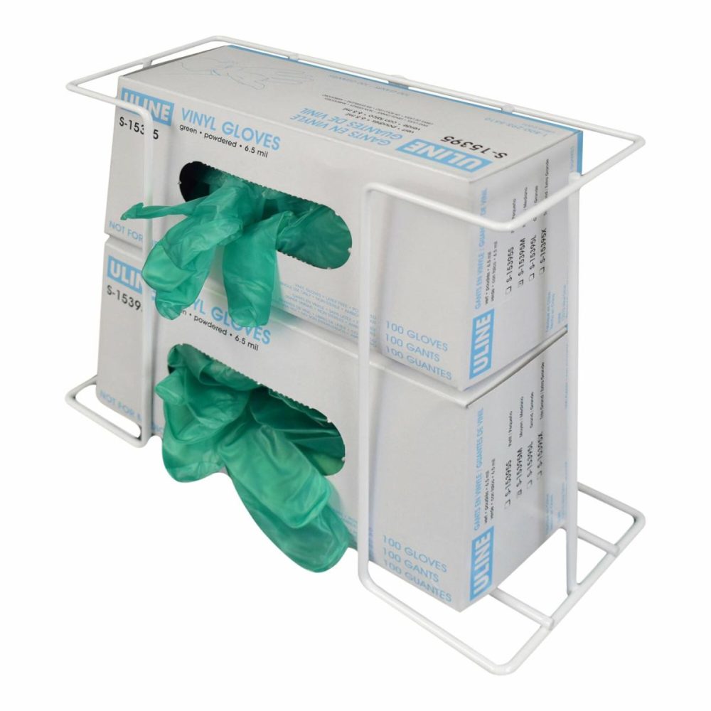 Disposable Glove Dispensers |  Steel Wire 2-Box Wall Mount Disposable Glove Dispenser