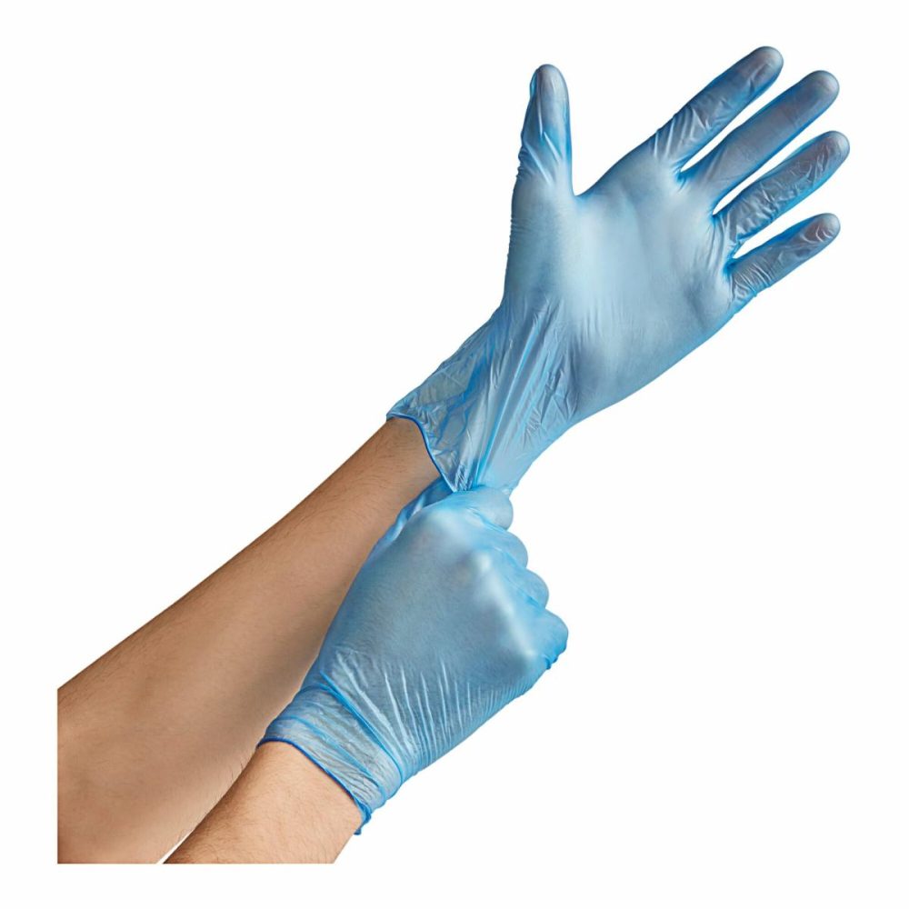 Disposable Gloves |  3 Mil Blue Biodegradable Powder-Free Nitrile Gloves – 100/Box