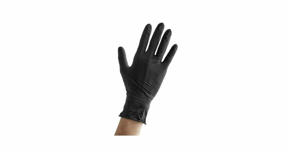 Disposable Gloves |  Black Biodegradable Nitrile 4 Mil Powder-Free Gloves – 100/Box