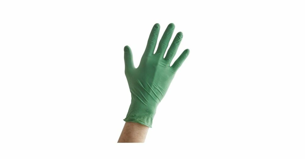 Disposable Gloves |  Green Biodegradable Nitrile 4 Mil Powder-Free Gloves – 1000/Case