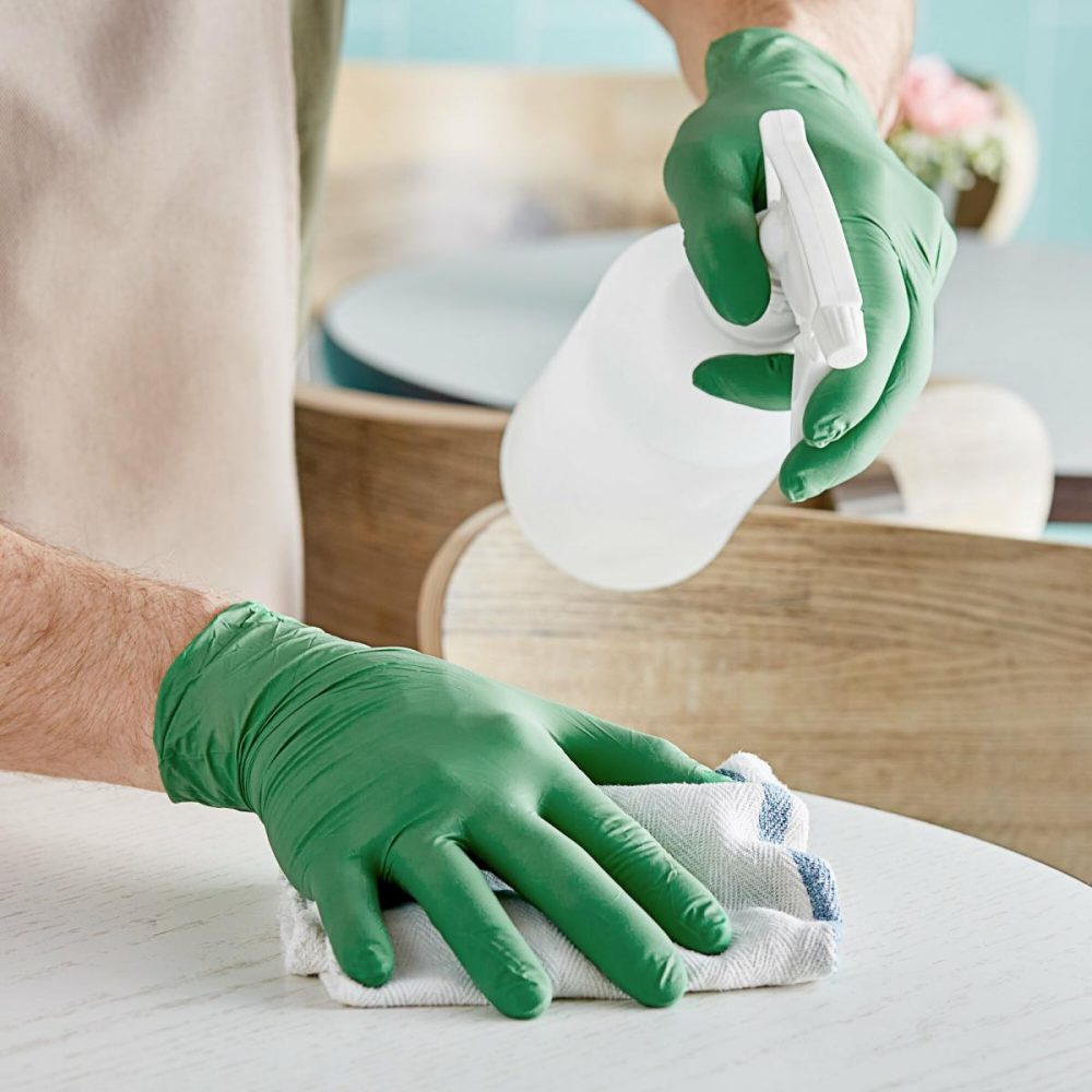 Disposable Gloves |  Green Biodegradable Nitrile 4 Mil Powder-Free Gloves – 1000/Case