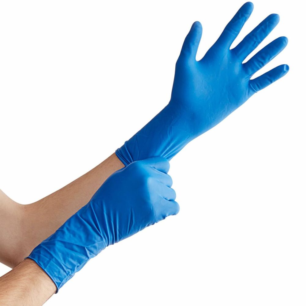 Disposable Gloves |  High Risk Latex Exam Gloves 15 Mil – Blue – 500/Case