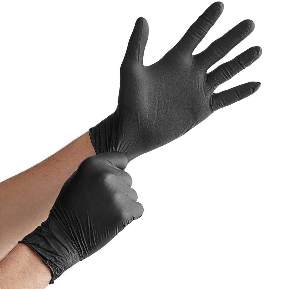 Disposable Gloves |  Nitrile 6 Mil Heavy-Duty Powder-Free Diamond-Textured Gloves – Box