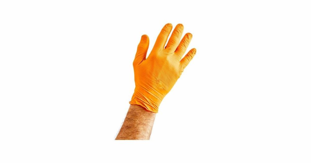 Disposable Gloves |  Nitrile 6 Mil Heavy-Duty Powder-Free Diamond-Textured Gloves – Case