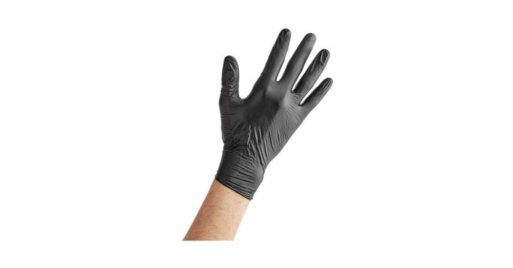 Disposable Gloves |  Powder-Free Disposable Black Hybrid 3 Mil Thick Gloves – 1000/Case