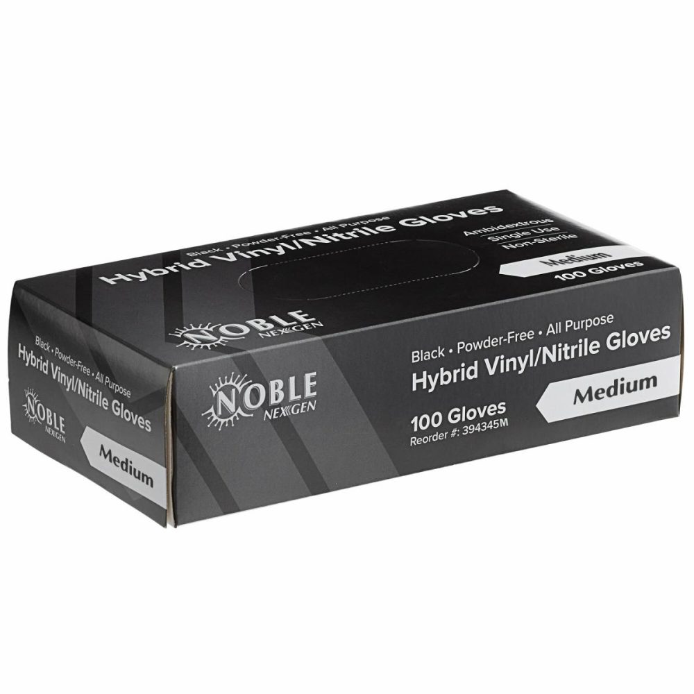 Disposable Gloves |  Powder-Free Disposable Black Hybrid 3 Mil Thick Gloves – 1000/Case