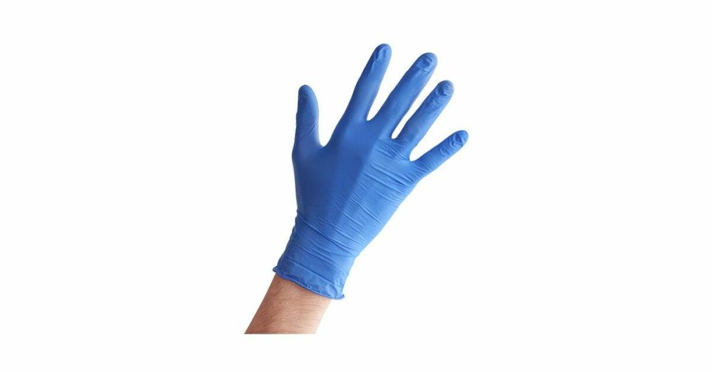 Disposable Gloves |  Powder-Free Disposable Exam Grade Nitrile 4 Mil Thick Textured Gloves – 1000/Case