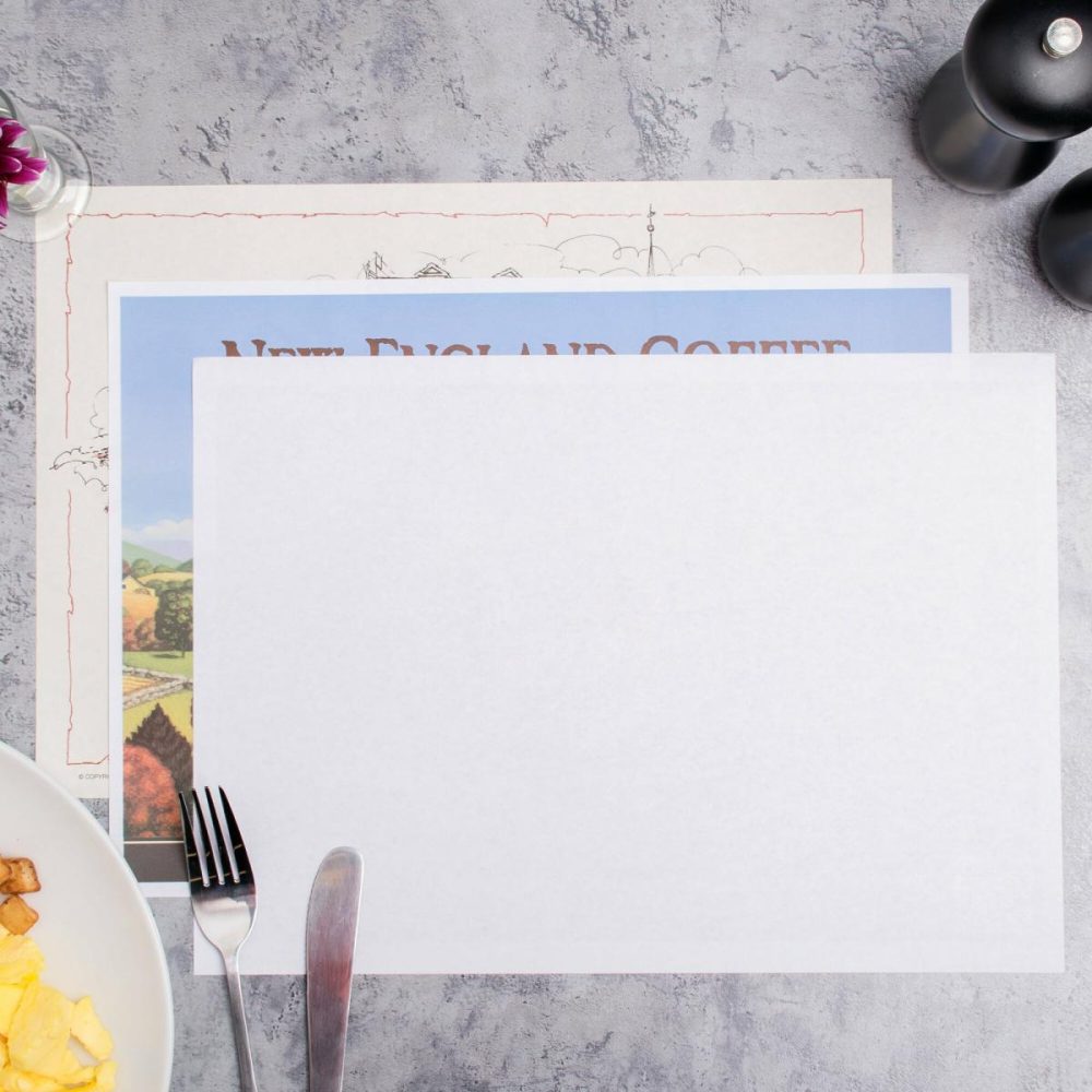 Disposable Placemats |  10" X 14" Customizable Paper Placemat With Rounded Corners – 1000/Case