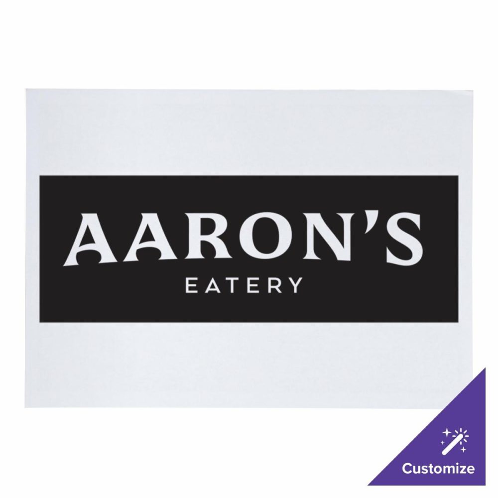 Disposable Placemats |  10" X 14" Customizable Paper Placemat With Rounded Corners – 1000/Case