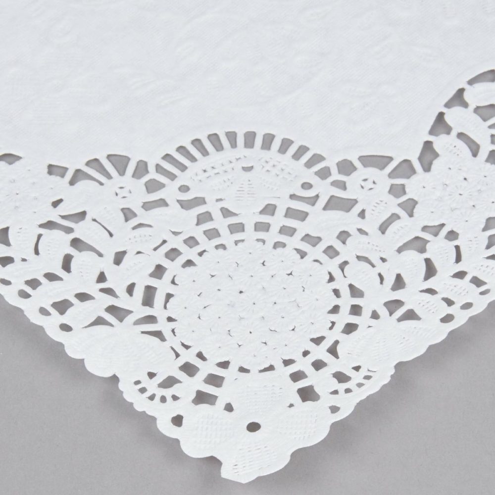 Disposable Placemats |  10" X 14" White Floral Lace Paper Placemat – 1000/Case