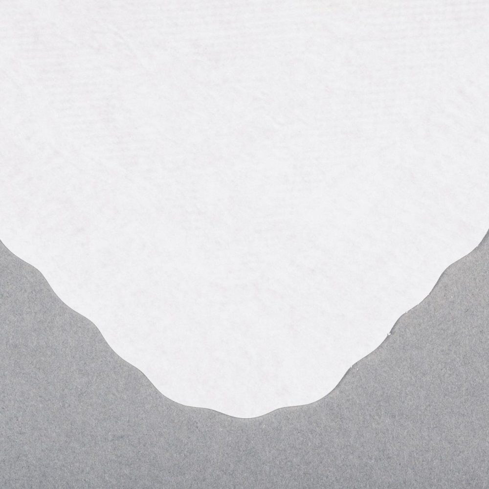 Disposable Placemats |  410211 13" X 17" White Embossed Traymat With Scalloped Edge – 1000/Case