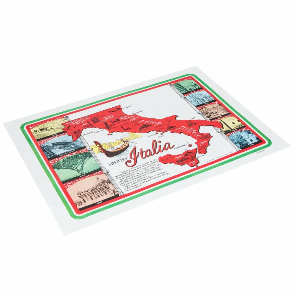 Disposable Placemats |  702022 10" X 14" Historic Italia Paper Placemat – 1000/Case