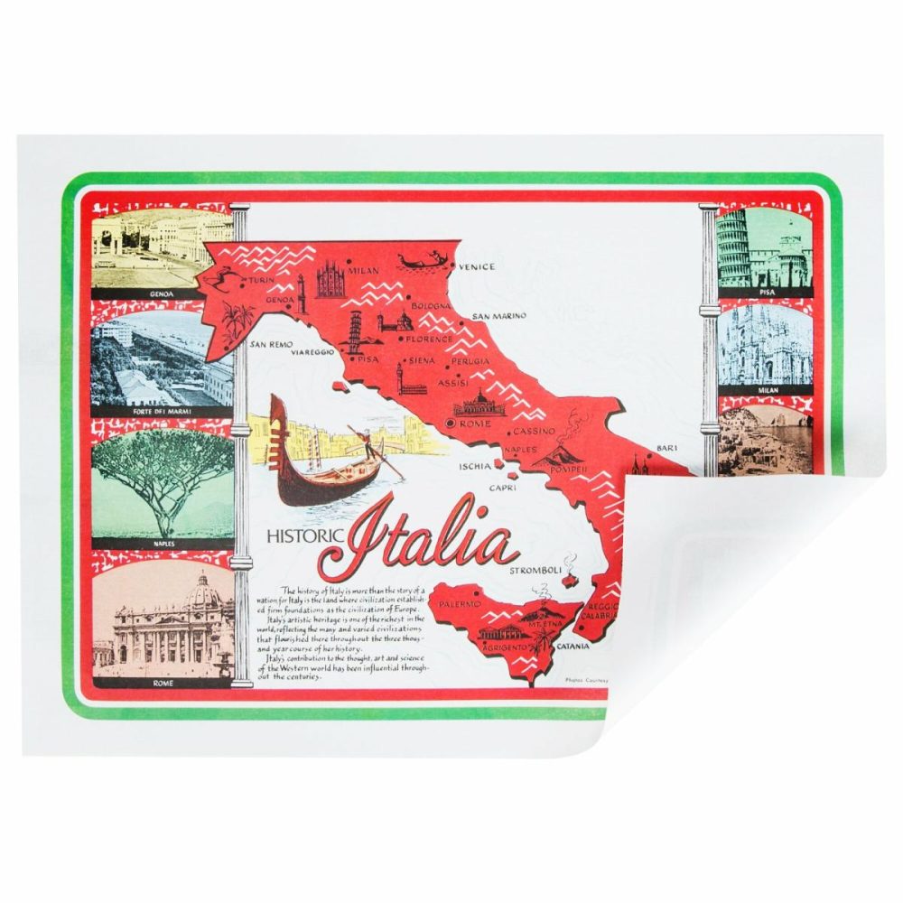 Disposable Placemats |  702022 10" X 14" Historic Italia Paper Placemat – 1000/Case