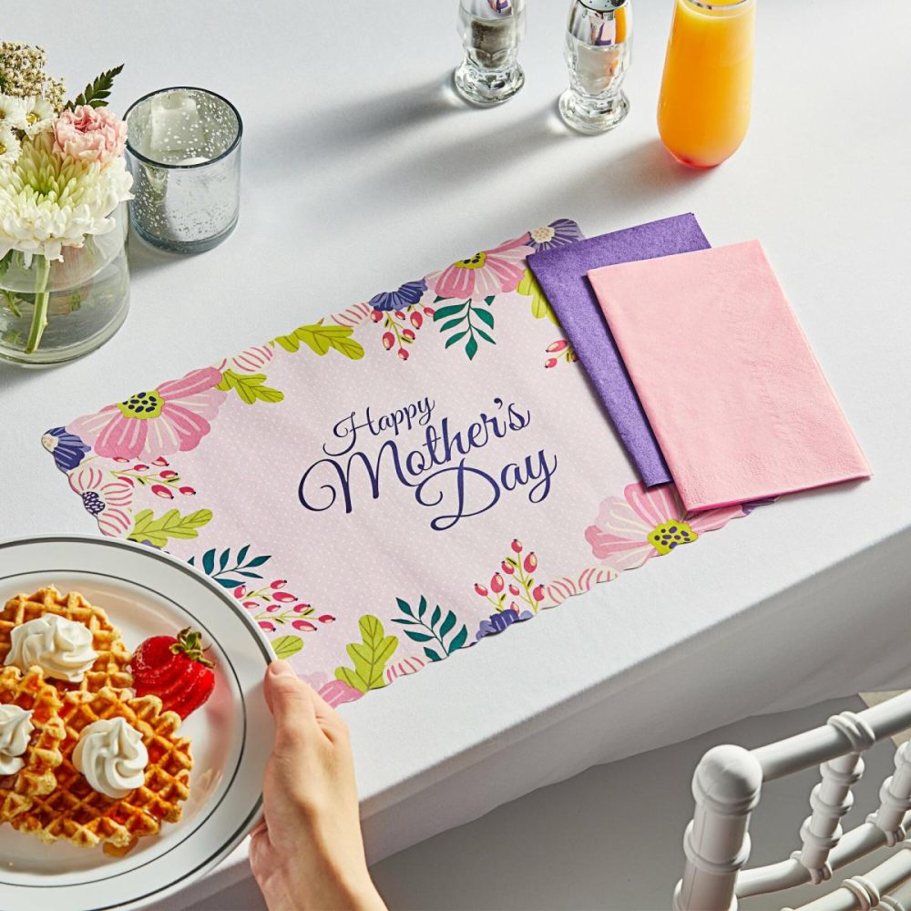 Disposable Placemats |  856779 10" X 14" Mother’s Day Placemat Combo Pack – 250/Case