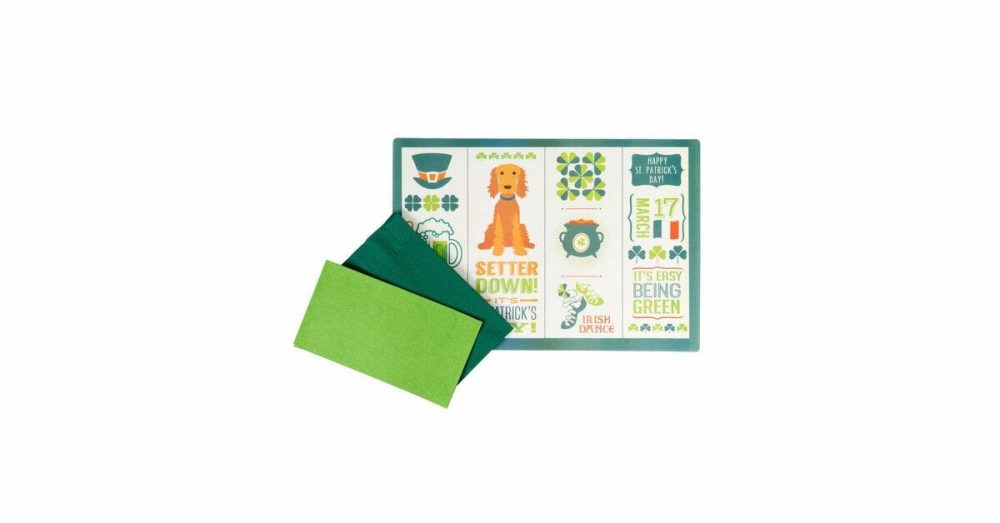 Disposable Placemats |  856782 10" X 14" St. Patrick’s Day Placemat Combo Pack – 250/Case