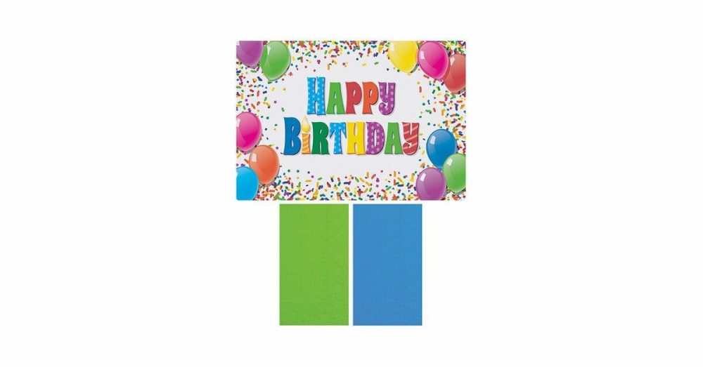 Disposable Placemats |  856784 10" X 14" Happy Birthday Placemat Combo Pack – 250/Case