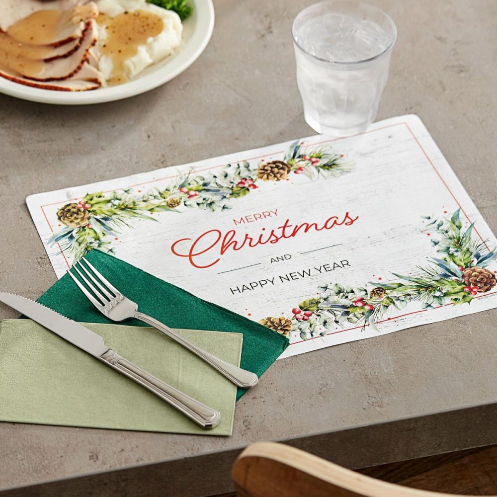 Disposable Placemats |  856795 10" X 14" Holiday Placemat Combo Pack – 250/Case