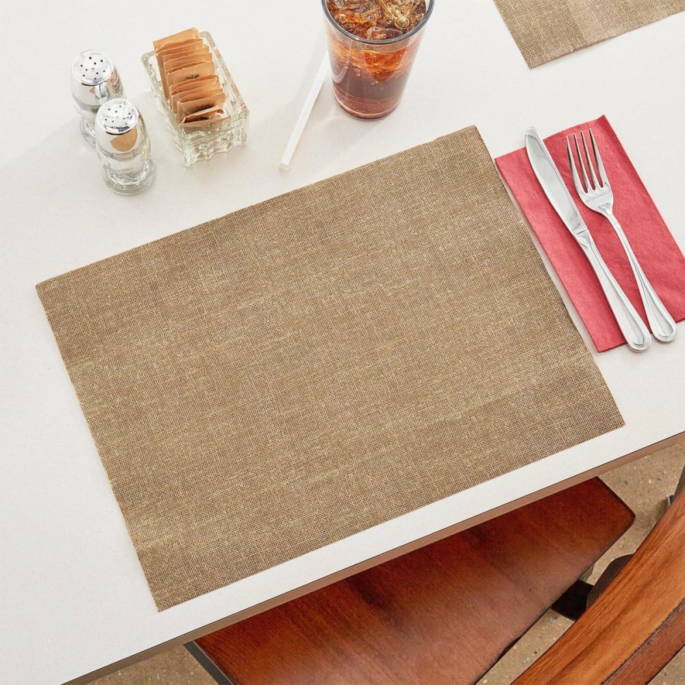 Disposable Placemats |  Fashnpoint 11" X 15 1/2" Burlap Print Placemat – 750/Case