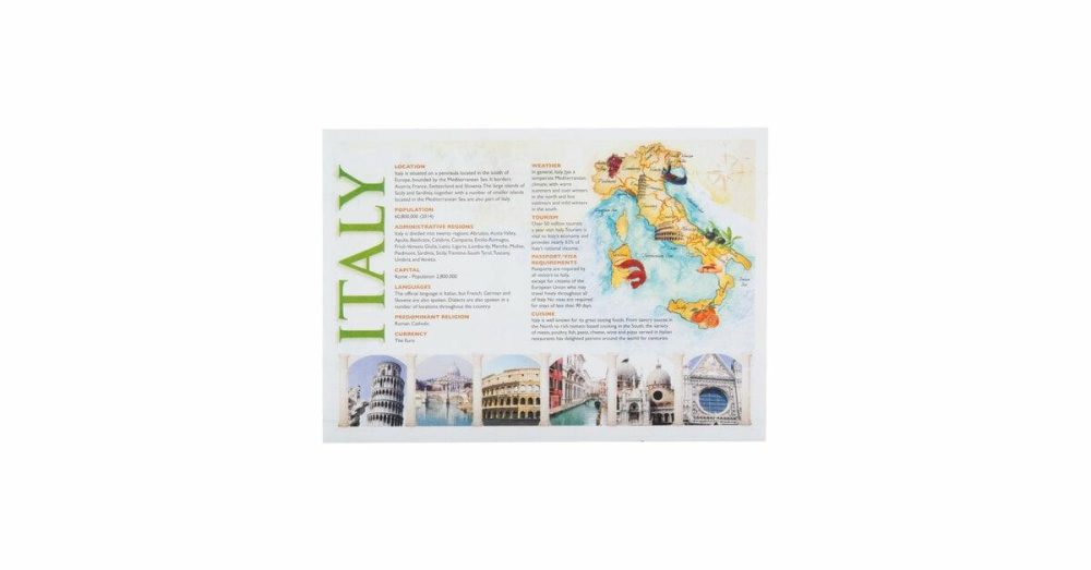 Disposable Placemats |  Pp112 10" X 14" Italia Paper Placemat – 1000/Case