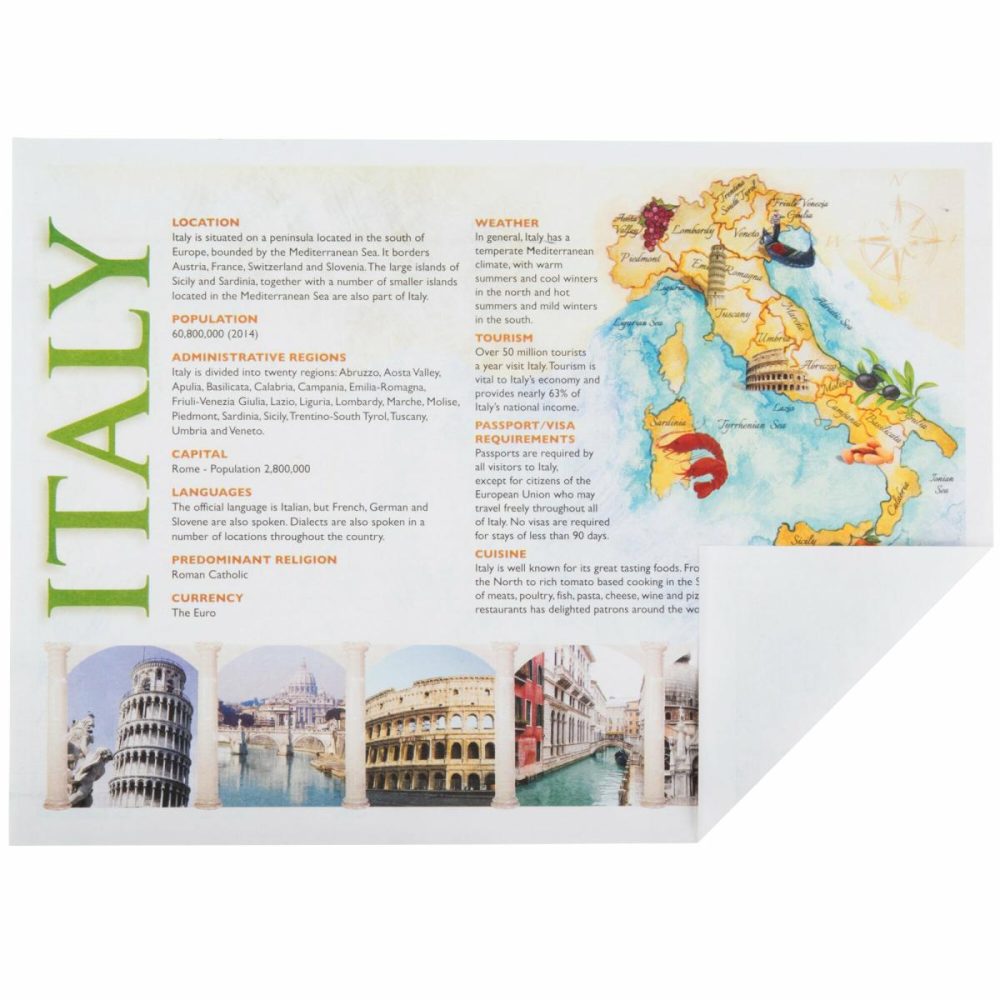 Disposable Placemats |  Pp112 10" X 14" Italia Paper Placemat – 1000/Case