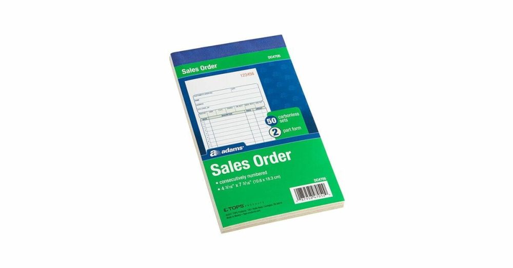 Guest Checks |  Dc4705 4 3/16" X 7 3/16" 2-Part Carbonless Sales Order Book